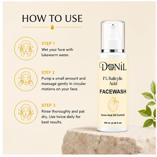 DONIL 1% Salicylic Acid Face Wash (100ml)
